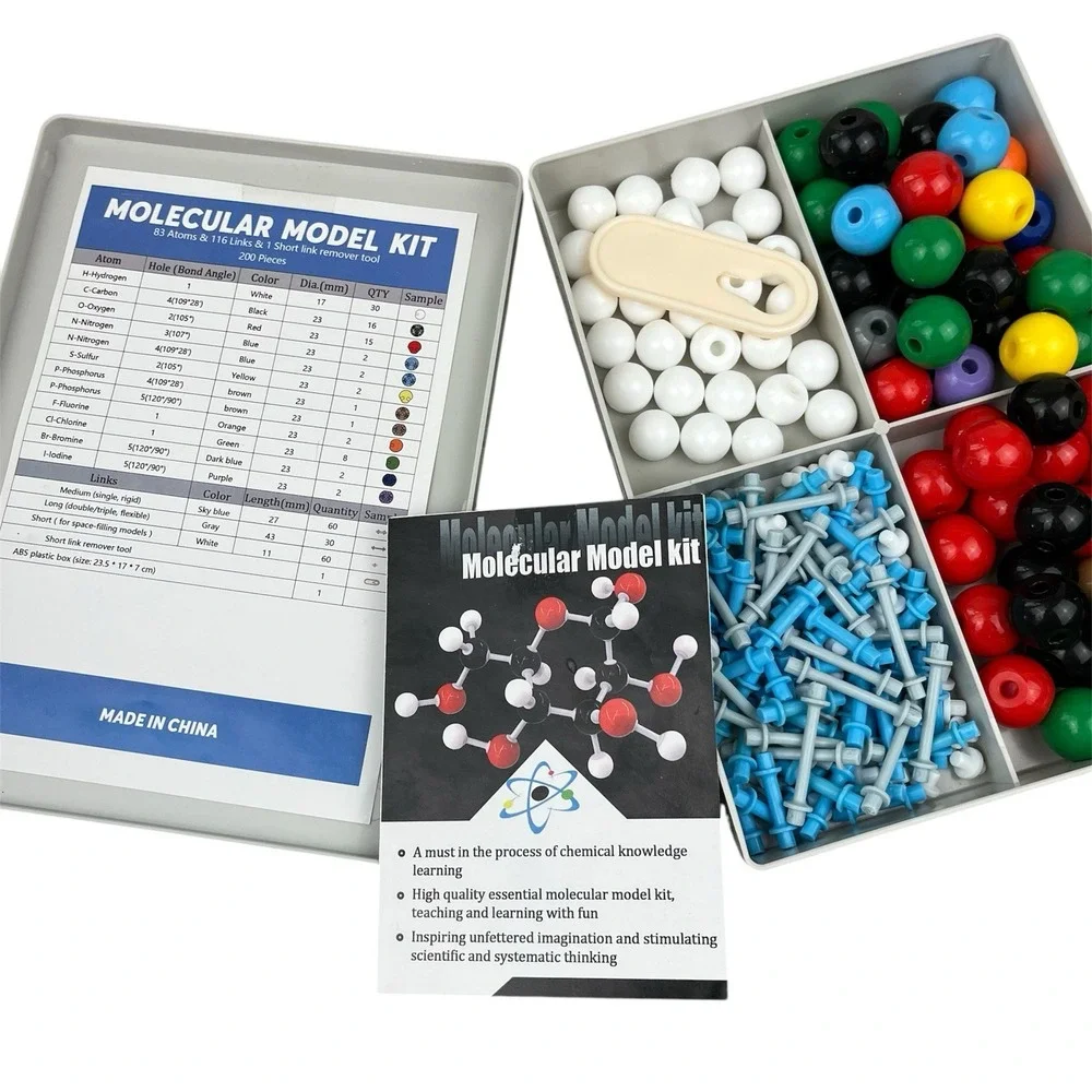 200 Pc Organic Chemistry Molecular Model Student Teacher Science Kit Atoms Links